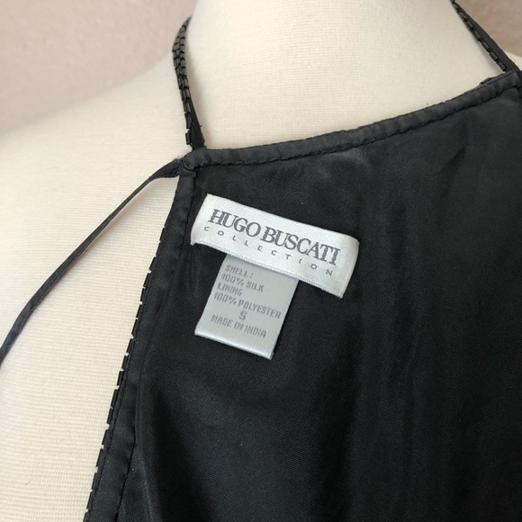 🚫 SOLD VTG Beaded/Sequined Black Top w/ Tie Back - Picture 10 of 10